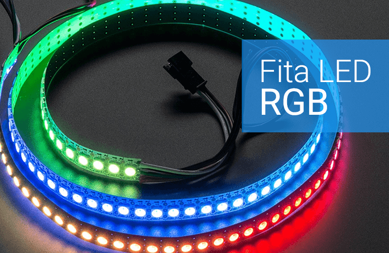 fita led rgb colorida